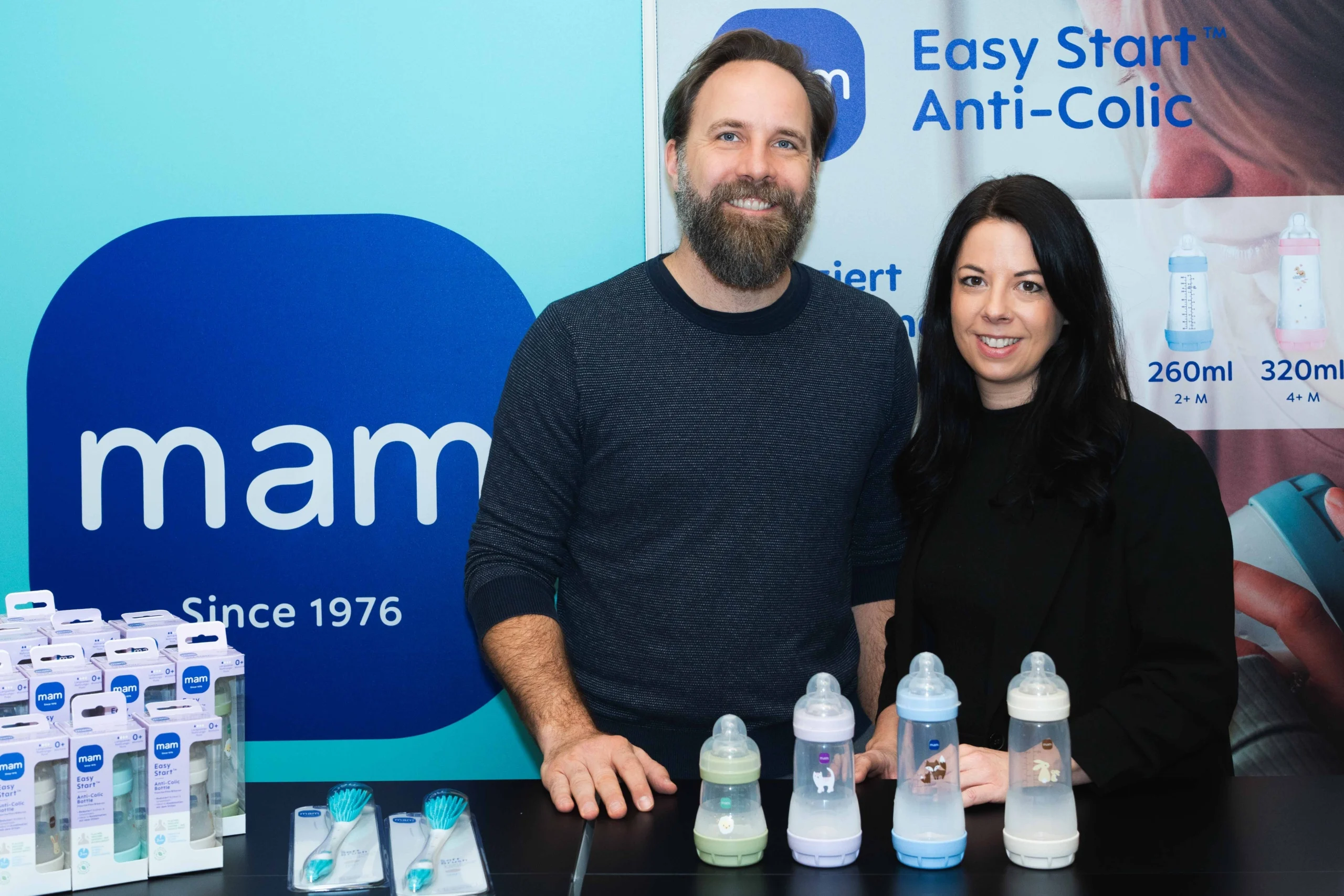 MAM präsentiert die neue Kollektion der Easy Start Anti-Colic Babyflasche_vlnr_Ribarov_Krejan_c_Sabine Sattlegger