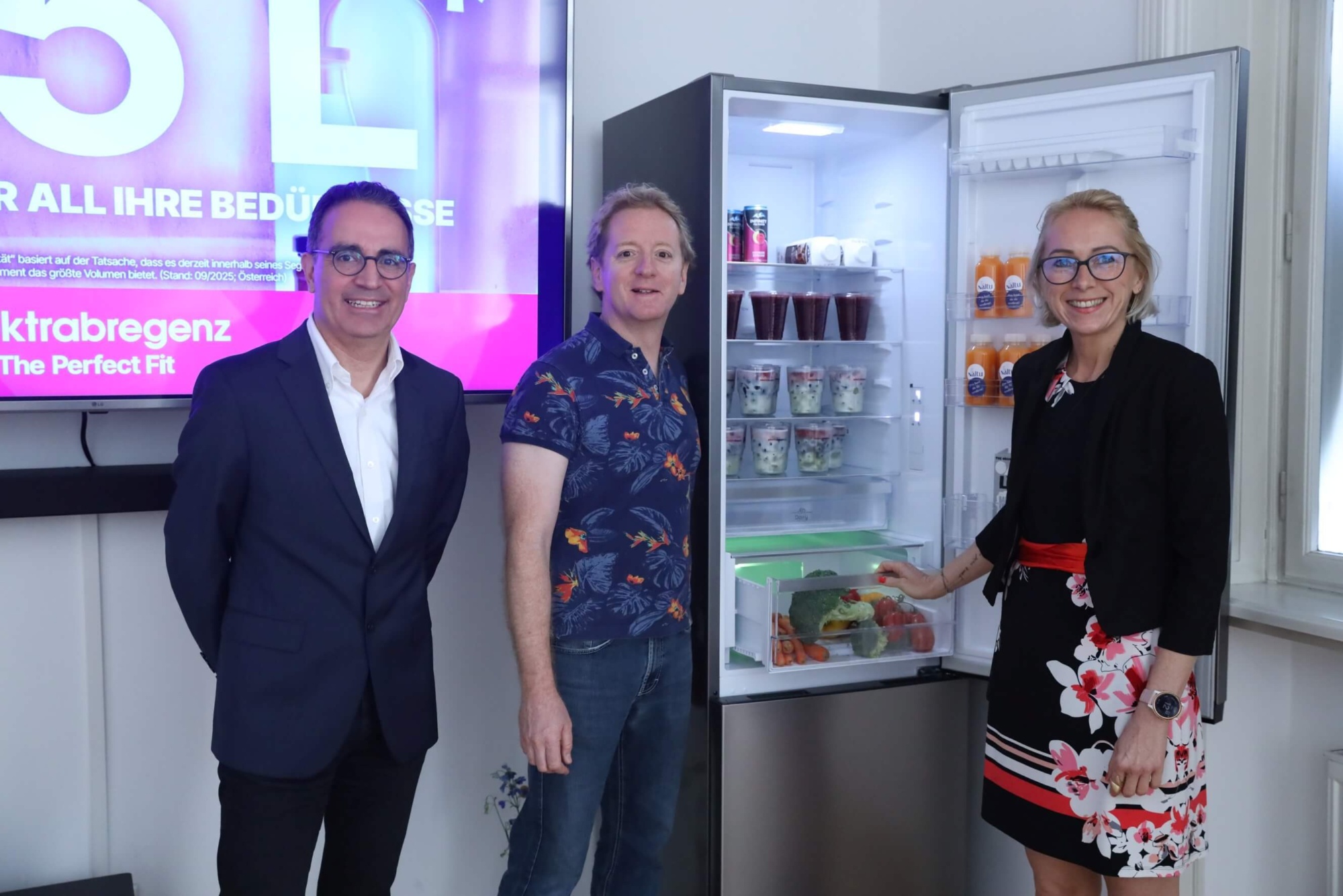 vlnr Evren Aksoy Fritz Treiber Margit Anglmaier _c_ Beko-Austria-AG